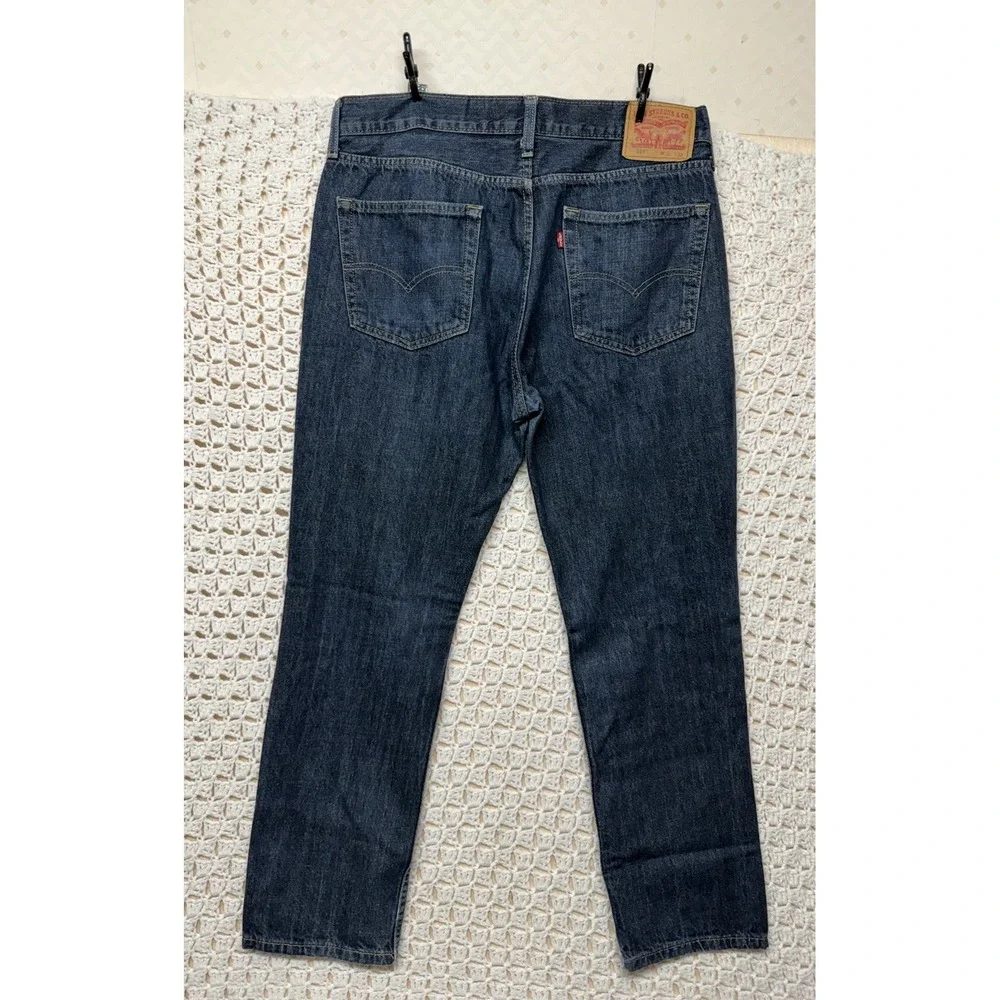 Levis 514 Jeans Mens 36x32 Fits 36x30 Blue Denim Straight Leg 100%Cotton